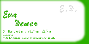 eva wener business card